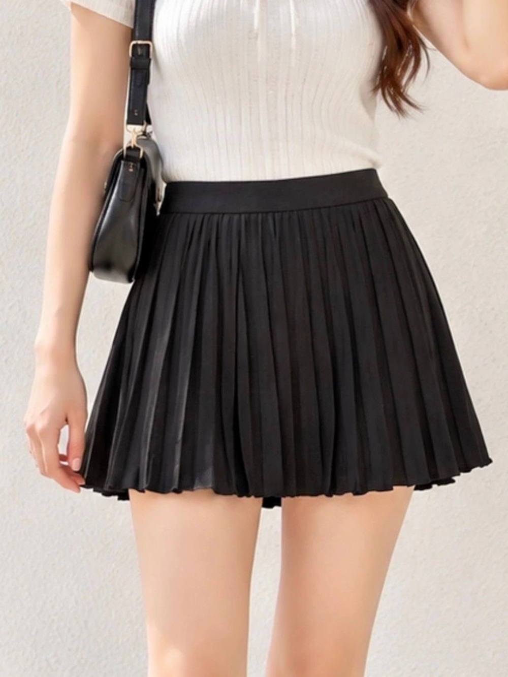 Zara Black Pleated Skort Size Medium
